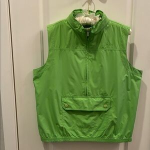 LIZGOLF M Bright Green Sleeveless (w/zipped in hoodie) Golf Jacket